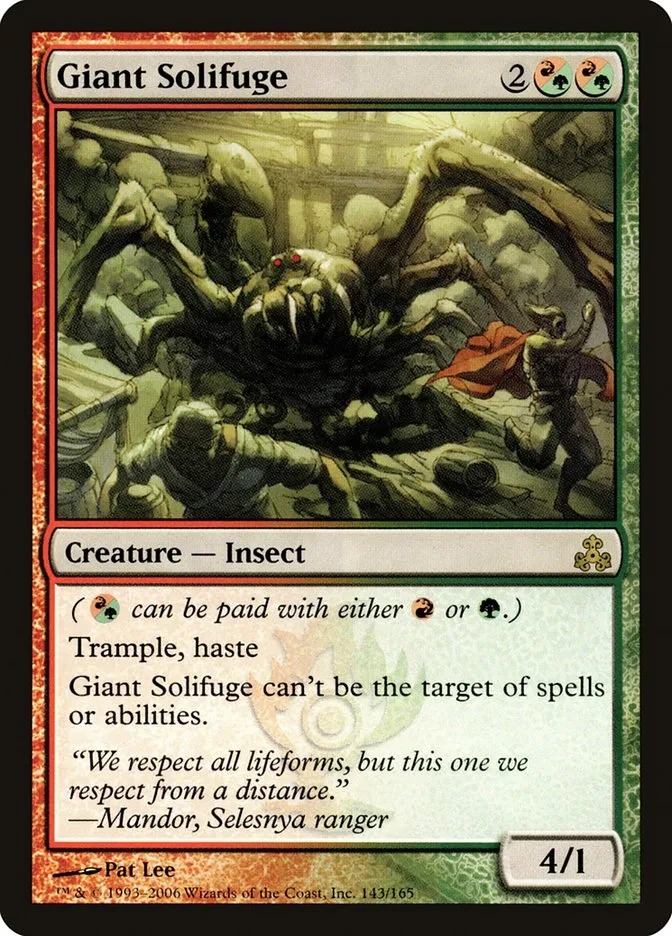2006 Guildpact Giant Solifuge #143 rare card image