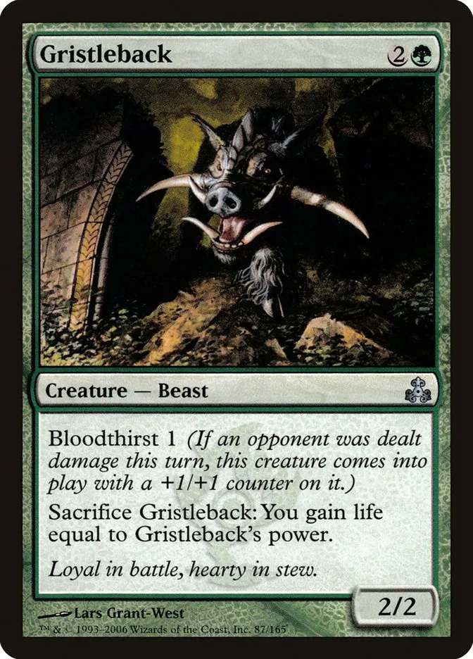 2006 Guildpact Gristleback uncommon #87 uncommon card image