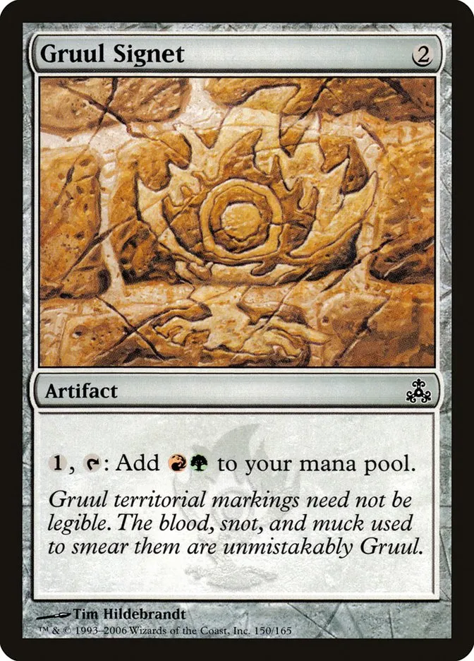2006 Guildpact Gruul Signet common #150 common card image