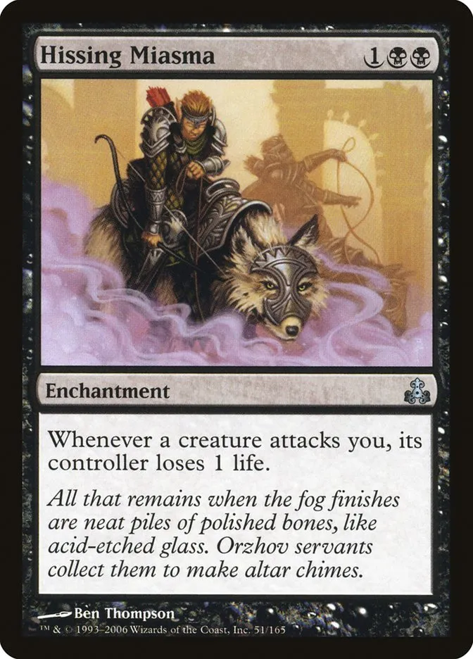 2006 Guildpact Hissing Miasma #51 uncommon card image