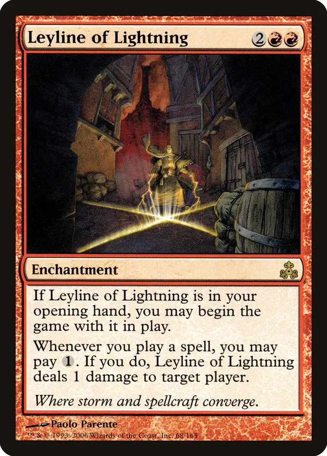 2006 Guildpact Leyline of Lightning #68 rare card image