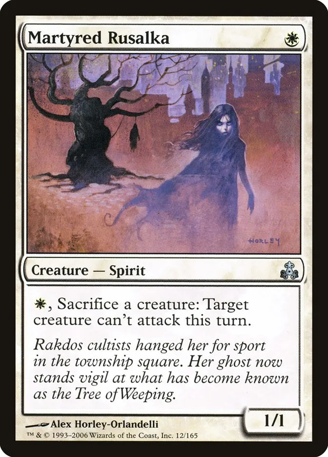 2006 Guildpact Martyred Rusalka uncommon #12 uncommon card image