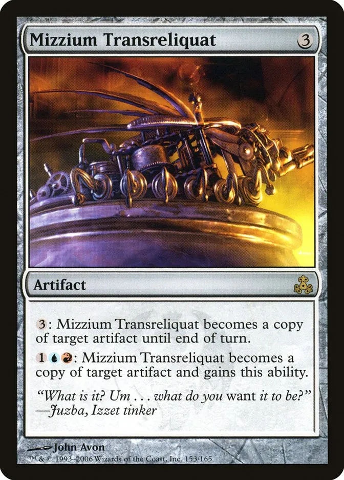 2006 Guildpact Mizzium Transreliquat #153 rare card image