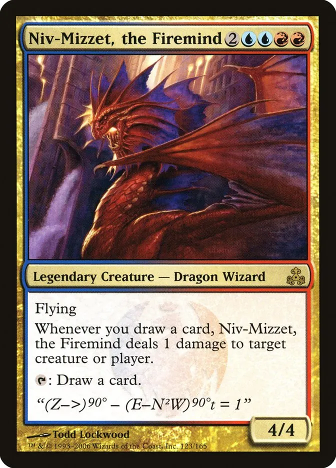 2006 Guildpact Niv-Mizzet, the Firemind #123 rare card image