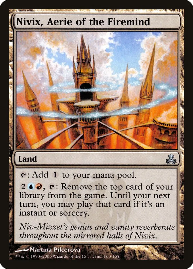 2006 Guildpact Nivix, Aerie of the Firemind #160 uncommon card image