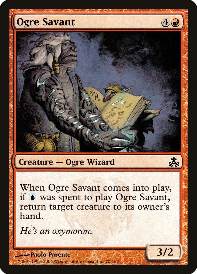 2006 Guildpact Ogre Savant common #70 common card image