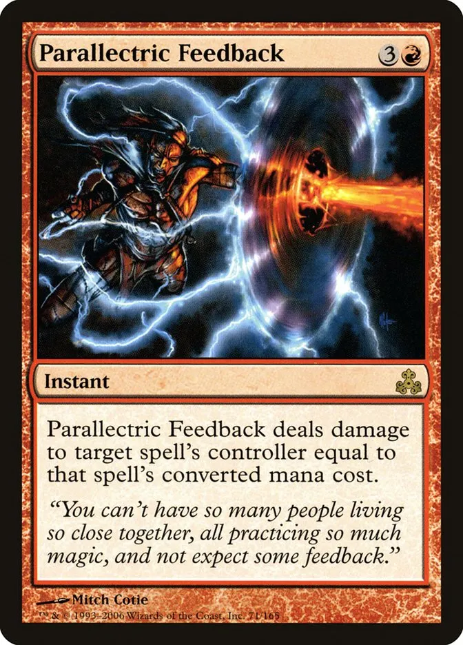 2006 Guildpact Parallectric Feedback rare #71 rare card image