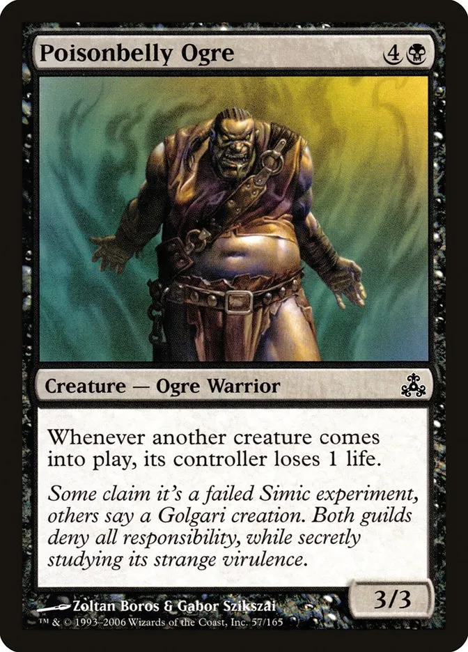 2006 Guildpact Poisonbelly Ogre common #57 common card image