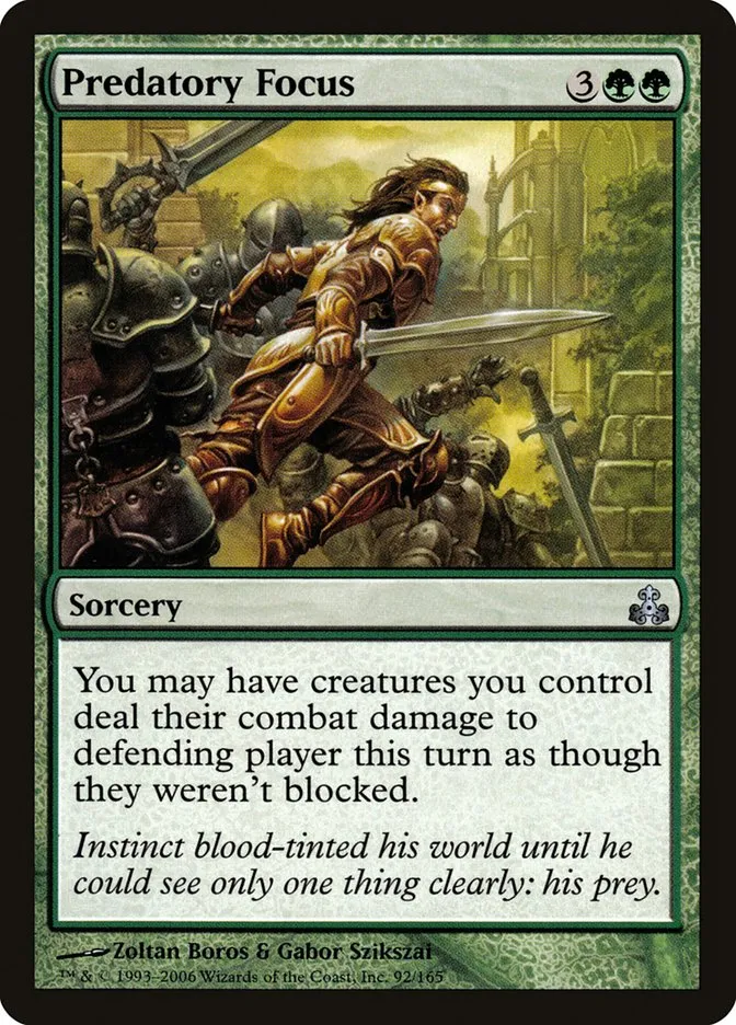 2006 Guildpact Predatory Focus uncommon #92 uncommon card image