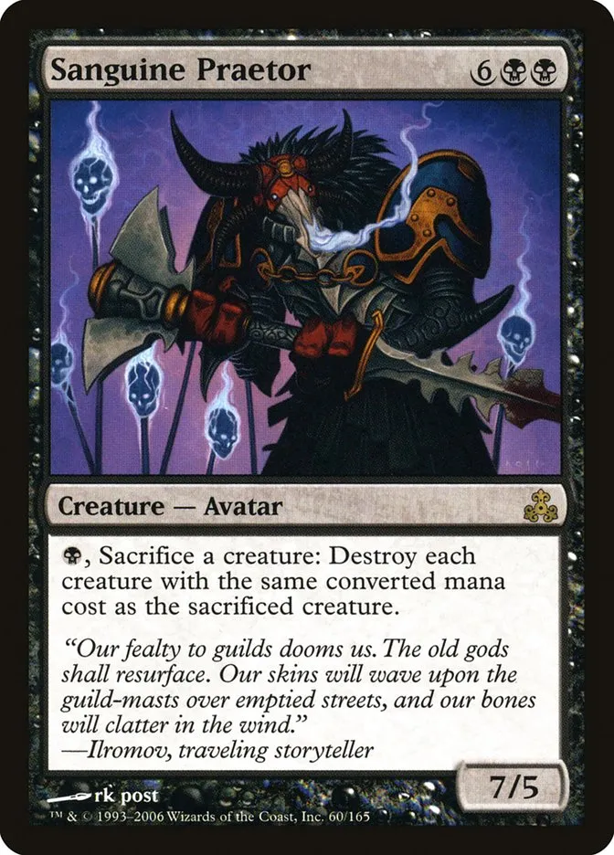 2006 Guildpact Sanguine Praetor #60 rare card image