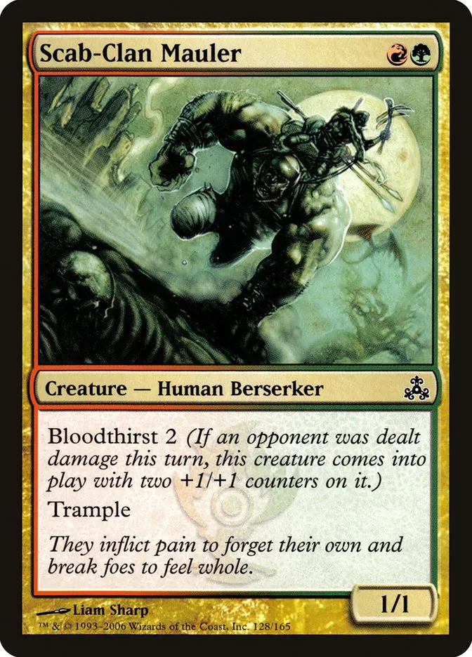 2006 Guildpact Scab-Clan Mauler common #128 common card image