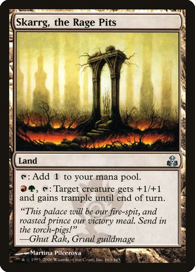 2006 Guildpact Skarrg, the Rage Pits #163 uncommon card image