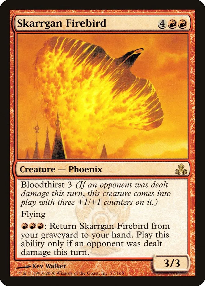 2006 Guildpact Skarrgan Firebird #77 rare card image