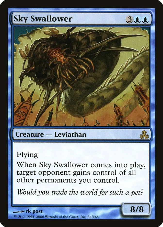 2006 Guildpact Sky Swallower rare #34 rare card image