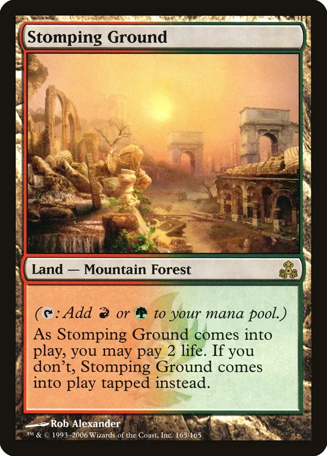 2006 Guildpact Stomping Ground [Foil] rare #165 rare card image
