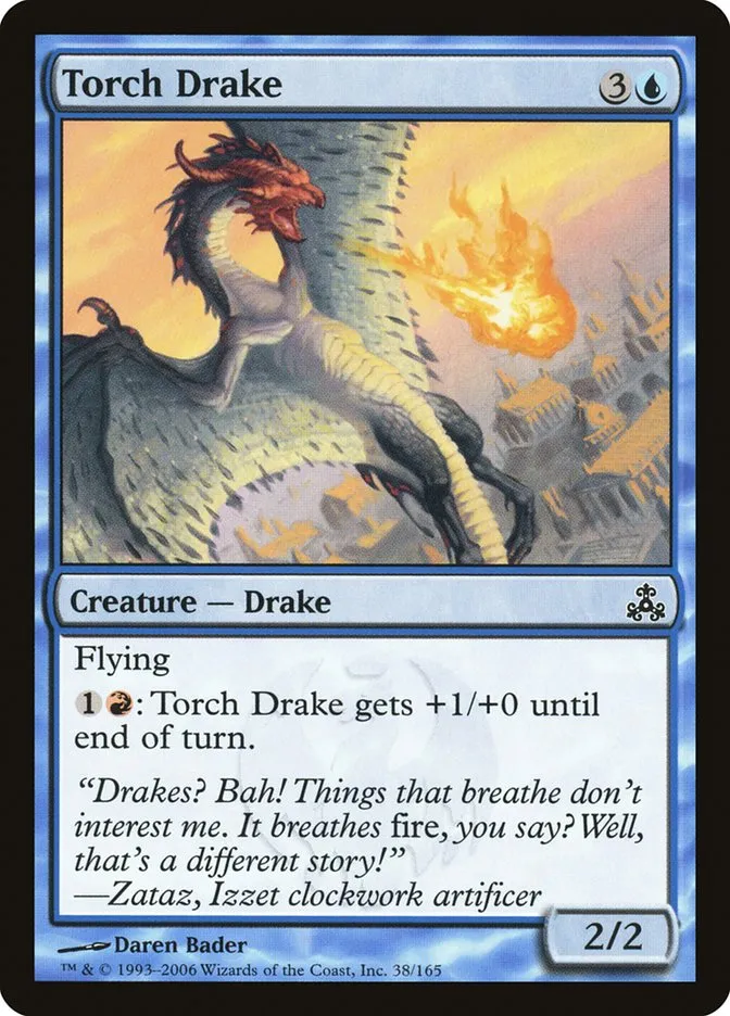 2006 Guildpact Torch Drake common #38 common card image