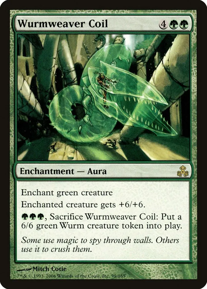 2006 Guildpact Wurmweaver Coil #99 rare card image
