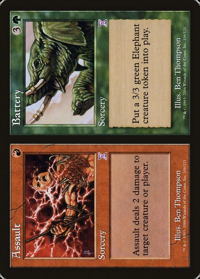 2006 Time Spiral Timeshifted Assault // Battery #106 special card image