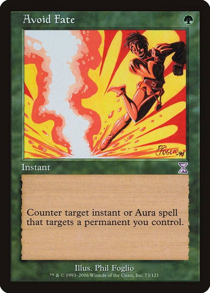 2006 Time Spiral Timeshifted Avoid Fate #73 special card image