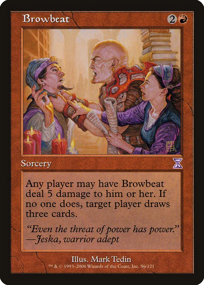 2006 Time Spiral Timeshifted Browbeat #56 special card image