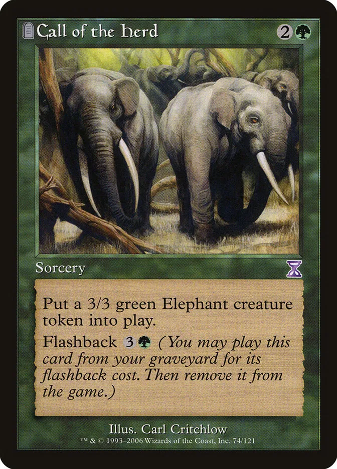 2006 Time Spiral Timeshifted Call of the Herd #74 special card image