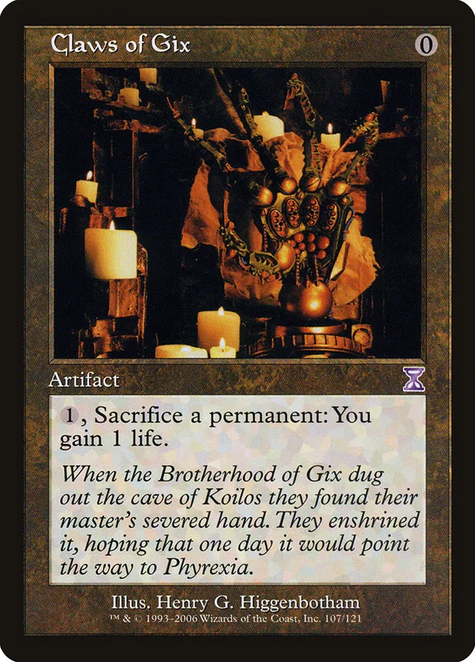 2006 Time Spiral Timeshifted Claws of Gix #107 special card image