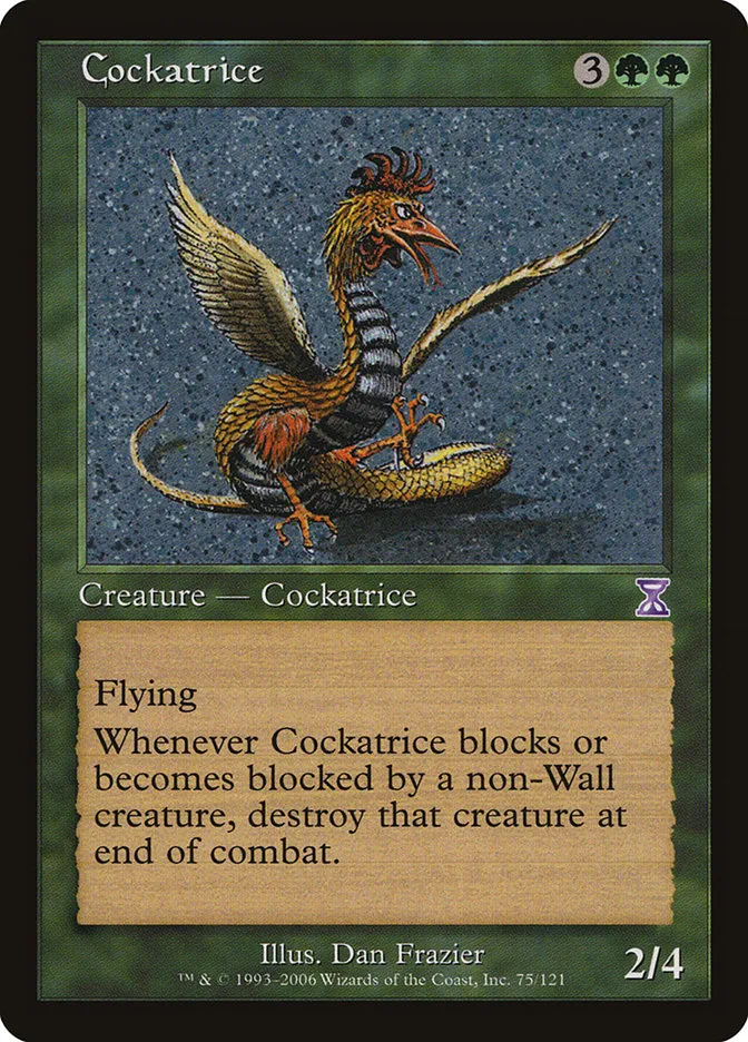 2006 Time Spiral Timeshifted Cockatrice #75 special card image