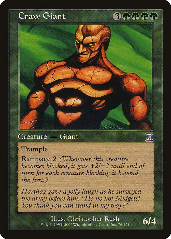 2006 Time Spiral Timeshifted Craw Giant #76 special card image