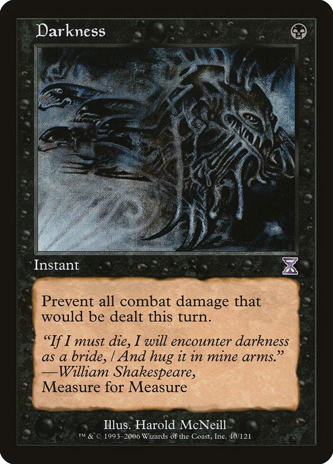 2006 Time Spiral Timeshifted Darkness [Foil] special #40 special card image