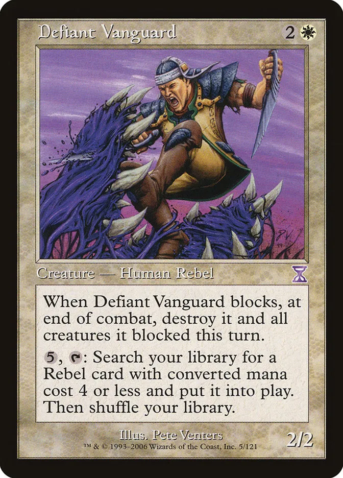 2006 Time Spiral Timeshifted Defiant Vanguard special #5 special card image