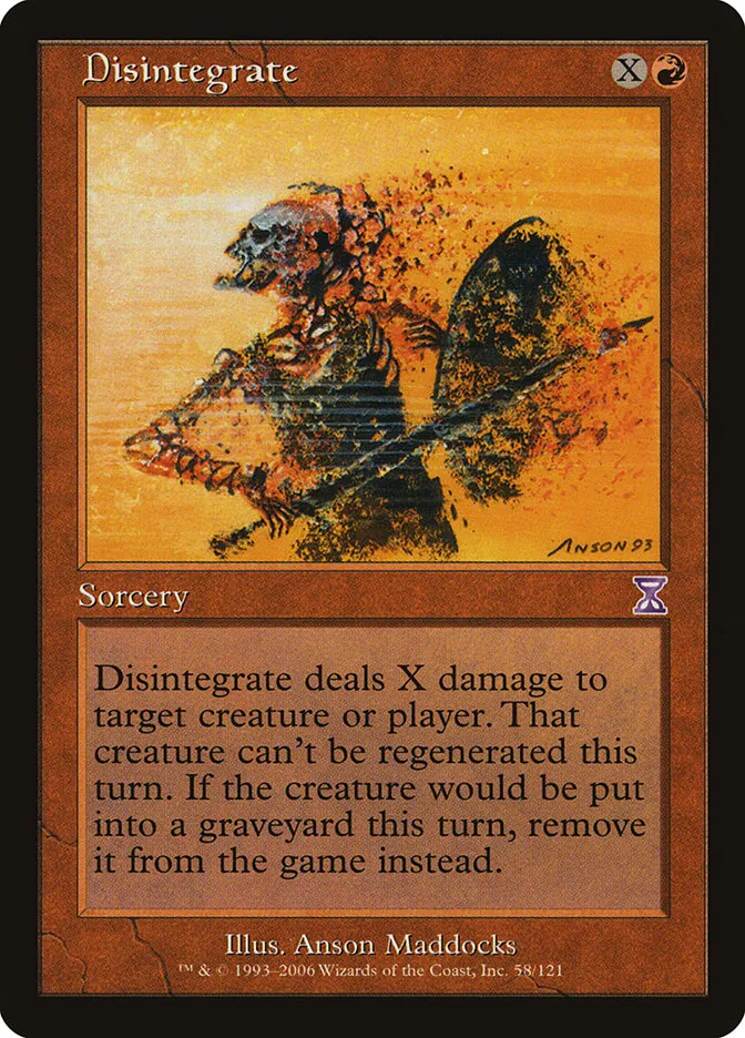 2006 Time Spiral Timeshifted Disintegrate #58 special card image