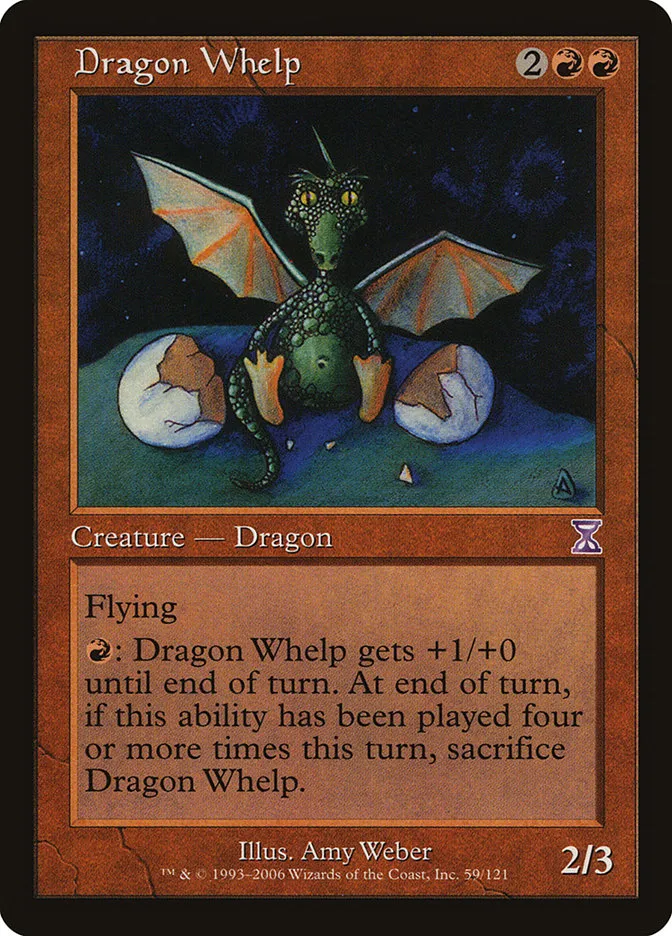 2006 Time Spiral Timeshifted Dragon Whelp #59 special card image