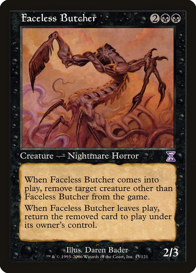 2006 Time Spiral Timeshifted Faceless Butcher special #43 special card image