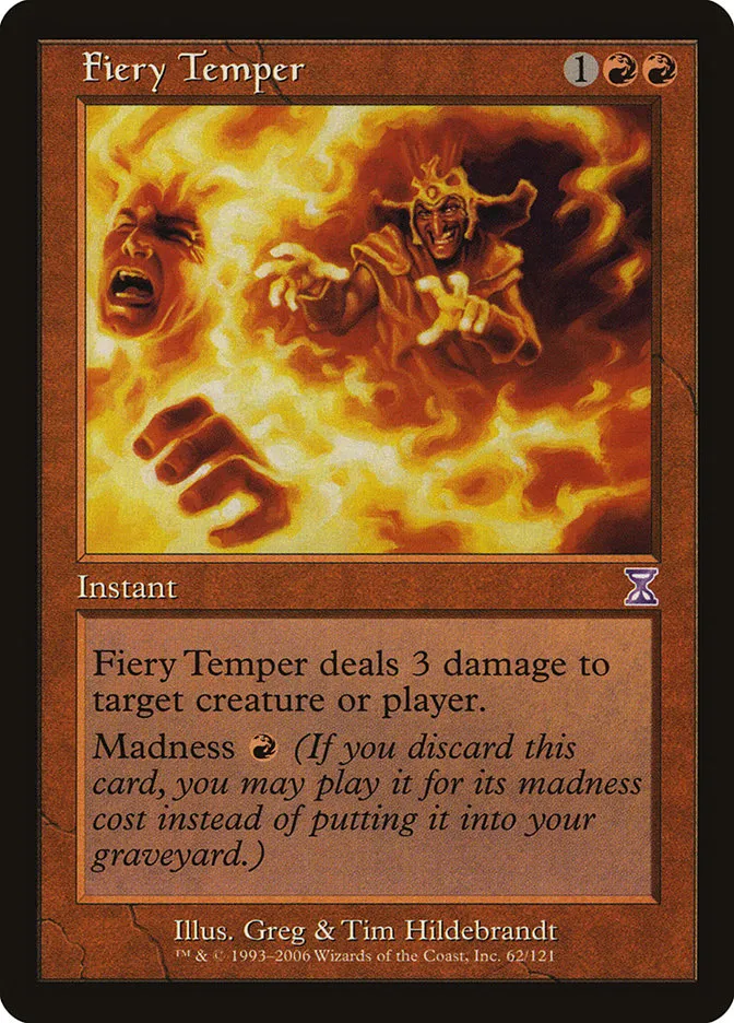 2006 Time Spiral Timeshifted Fiery Temper #62 special card image