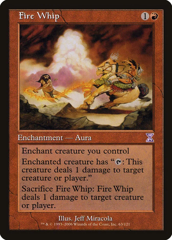 2006 Time Spiral Timeshifted Fire Whip #63 special card image