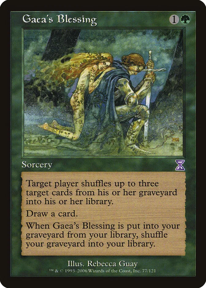 2006 Time Spiral Timeshifted Gaea's Blessing [Foil] special #77 special card image