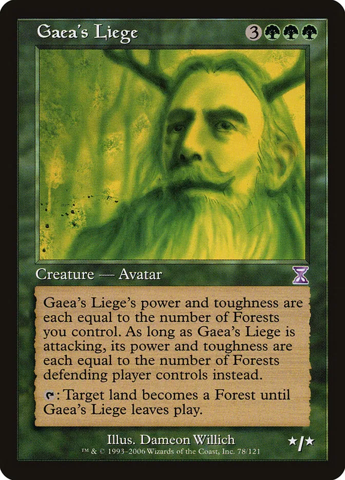 2006 Time Spiral Timeshifted Gaea's Liege #78 special card image