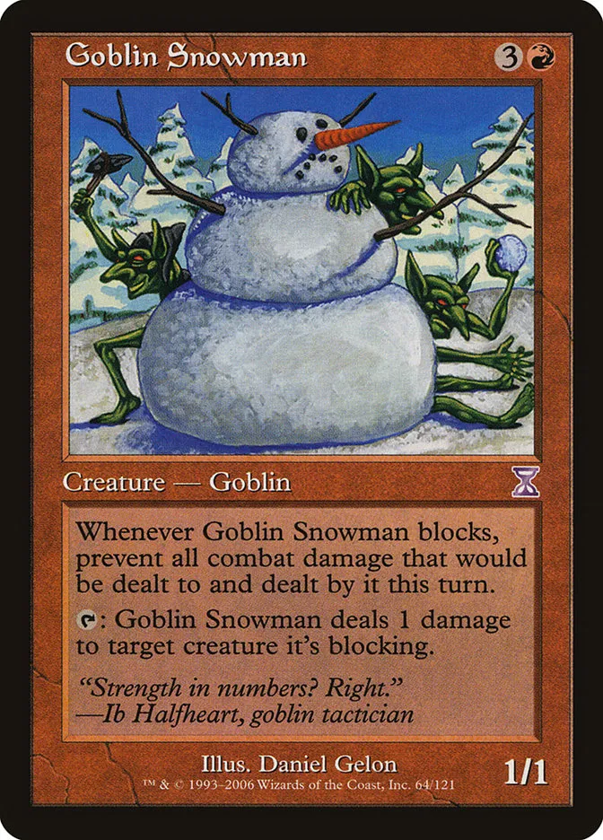 2006 Time Spiral Timeshifted Goblin Snowman #64 special card image
