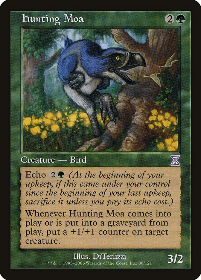 2006 Time Spiral Timeshifted Hunting Moa #80 special card image