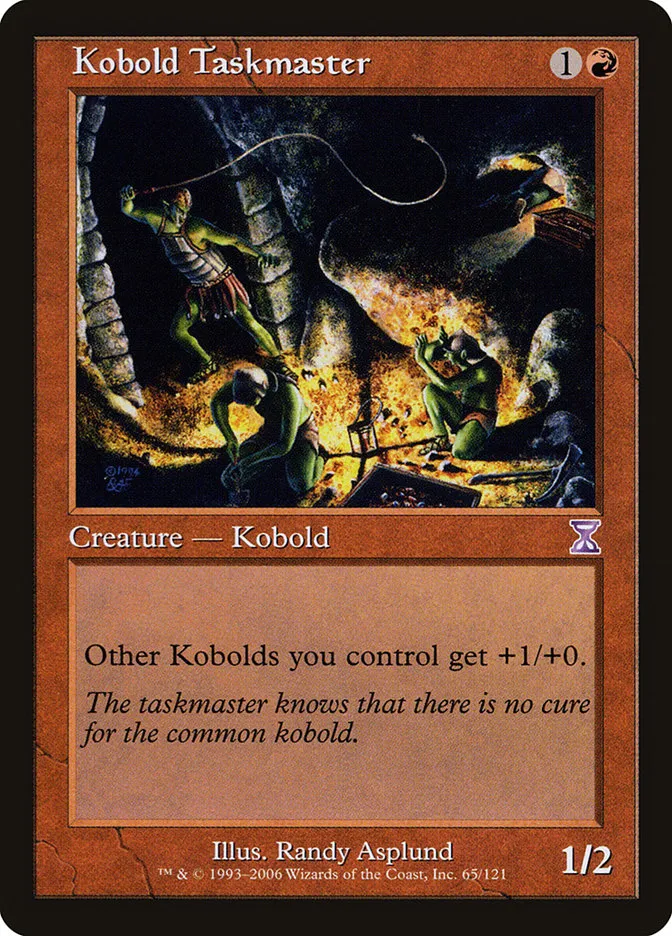 2006 Time Spiral Timeshifted Kobold Taskmaster #65 special card image