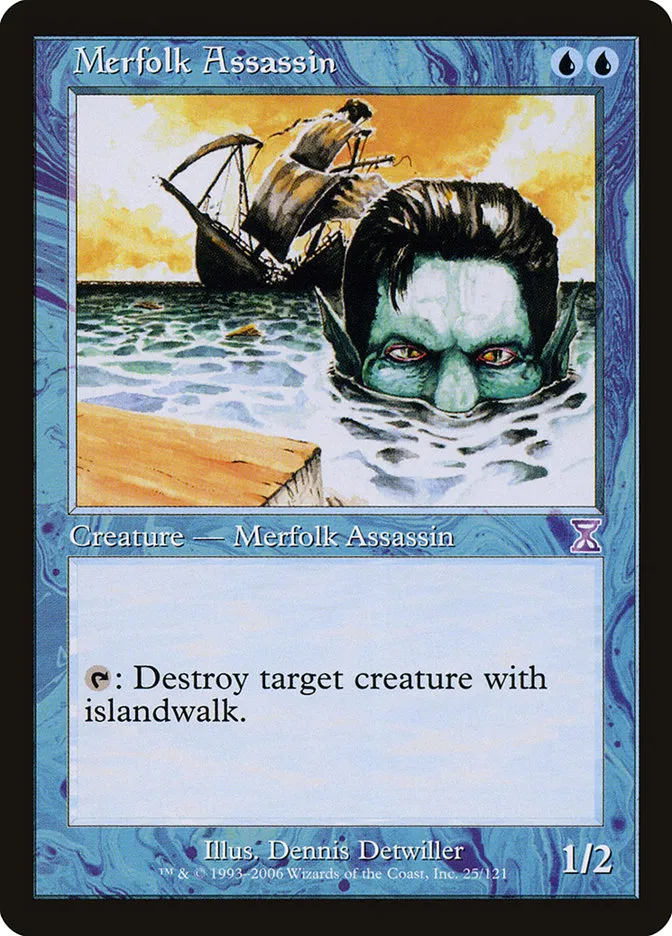 2006 Time Spiral Timeshifted Merfolk Assassin special #25 special card image