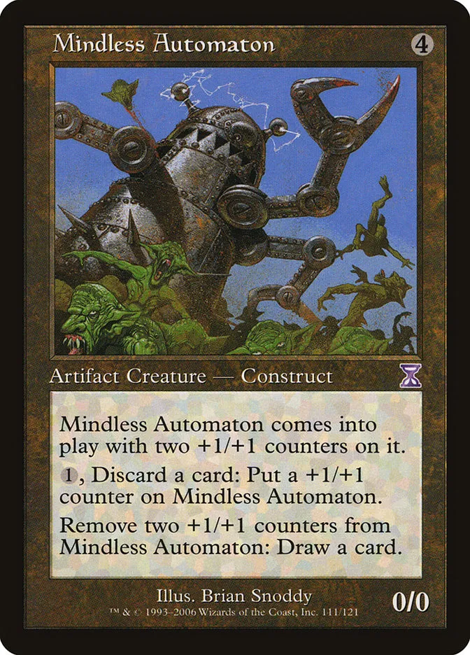 2006 Time Spiral Timeshifted Mindless Automaton #111 special card image