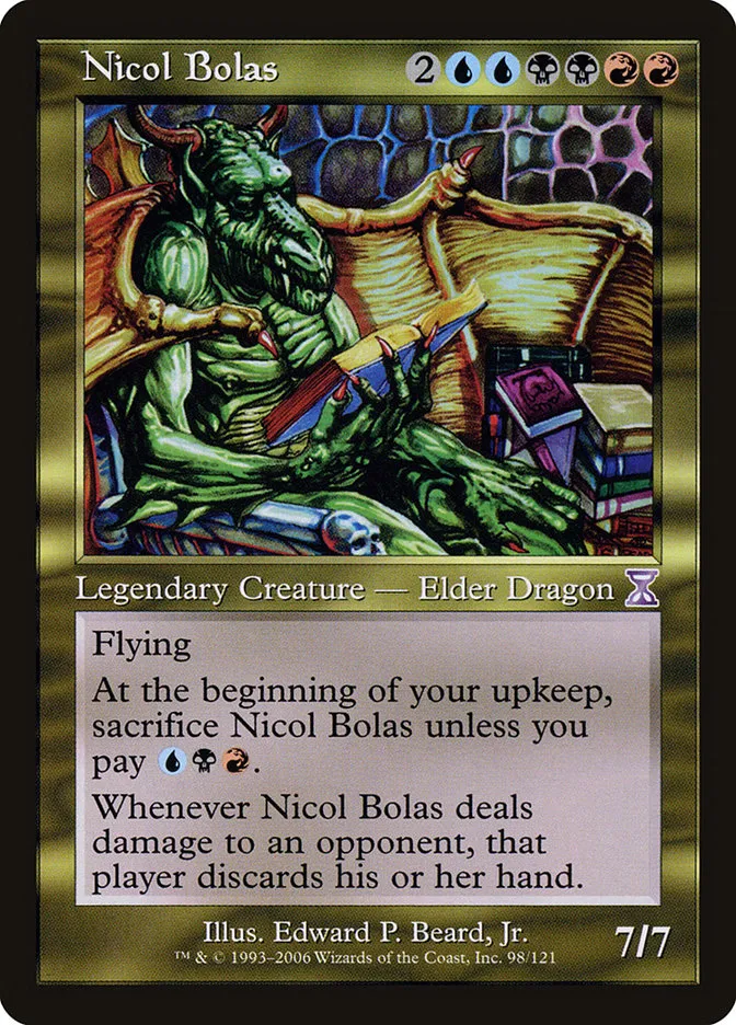 2006 Time Spiral Timeshifted Nicol Bolas [Foil] special #98 special card image