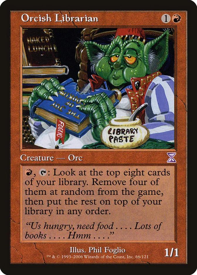 2006 Time Spiral Timeshifted Orcish Librarian #66 special card image