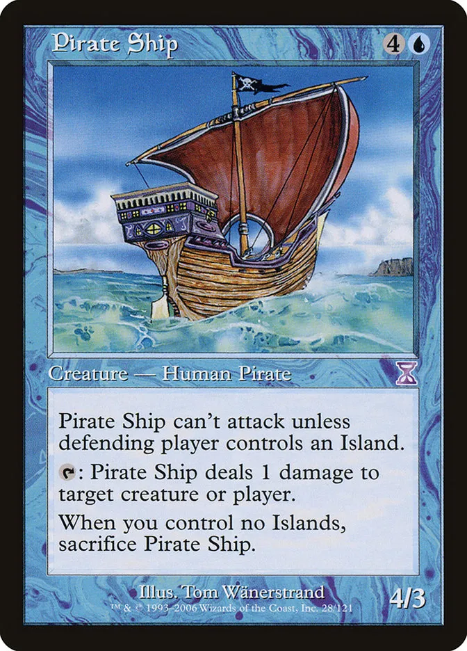 2006 Time Spiral Timeshifted Pirate Ship special #28 special card image