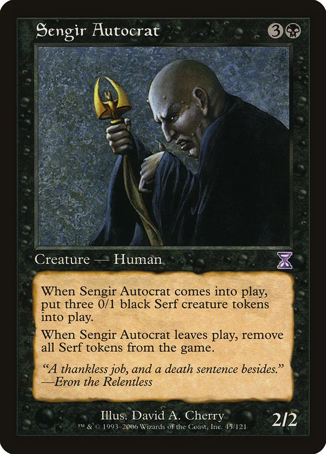 2006 Time Spiral Timeshifted Sengir Autocrat special #45 special card image