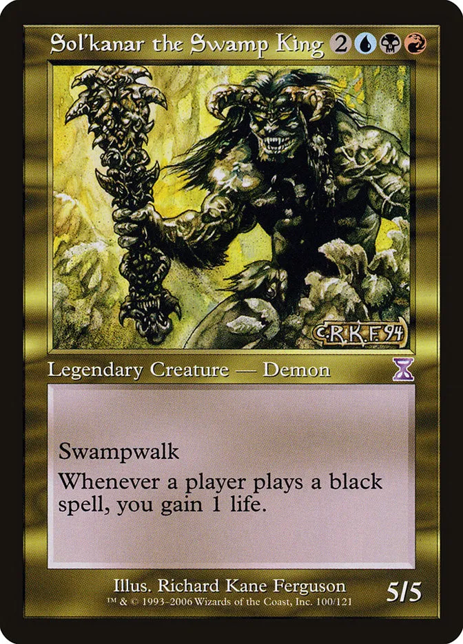 2006 Time Spiral Timeshifted Sol'kanar the Swamp King [Foil] special #100 special card image