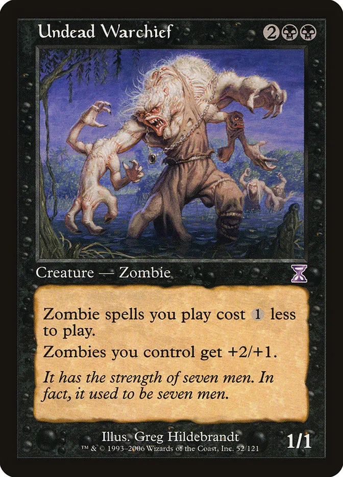 2006 Time Spiral Timeshifted Undead Warchief #52 special card image