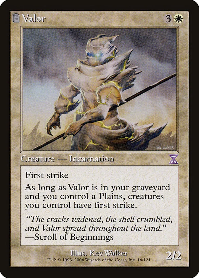 2006 Time Spiral Timeshifted Valor special #16 special card image