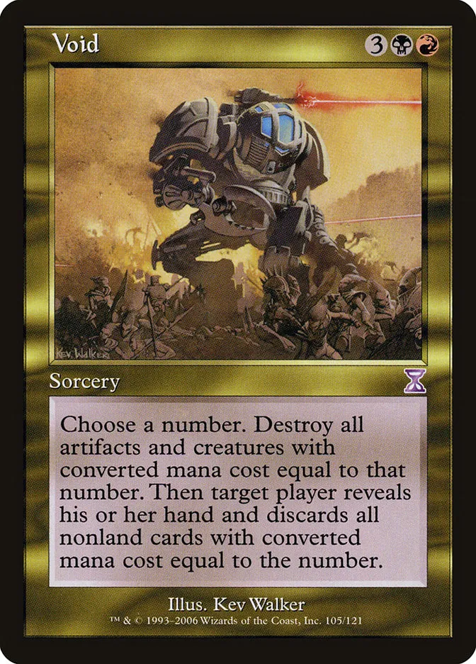 2006 Time Spiral Timeshifted Void special #105 special card image